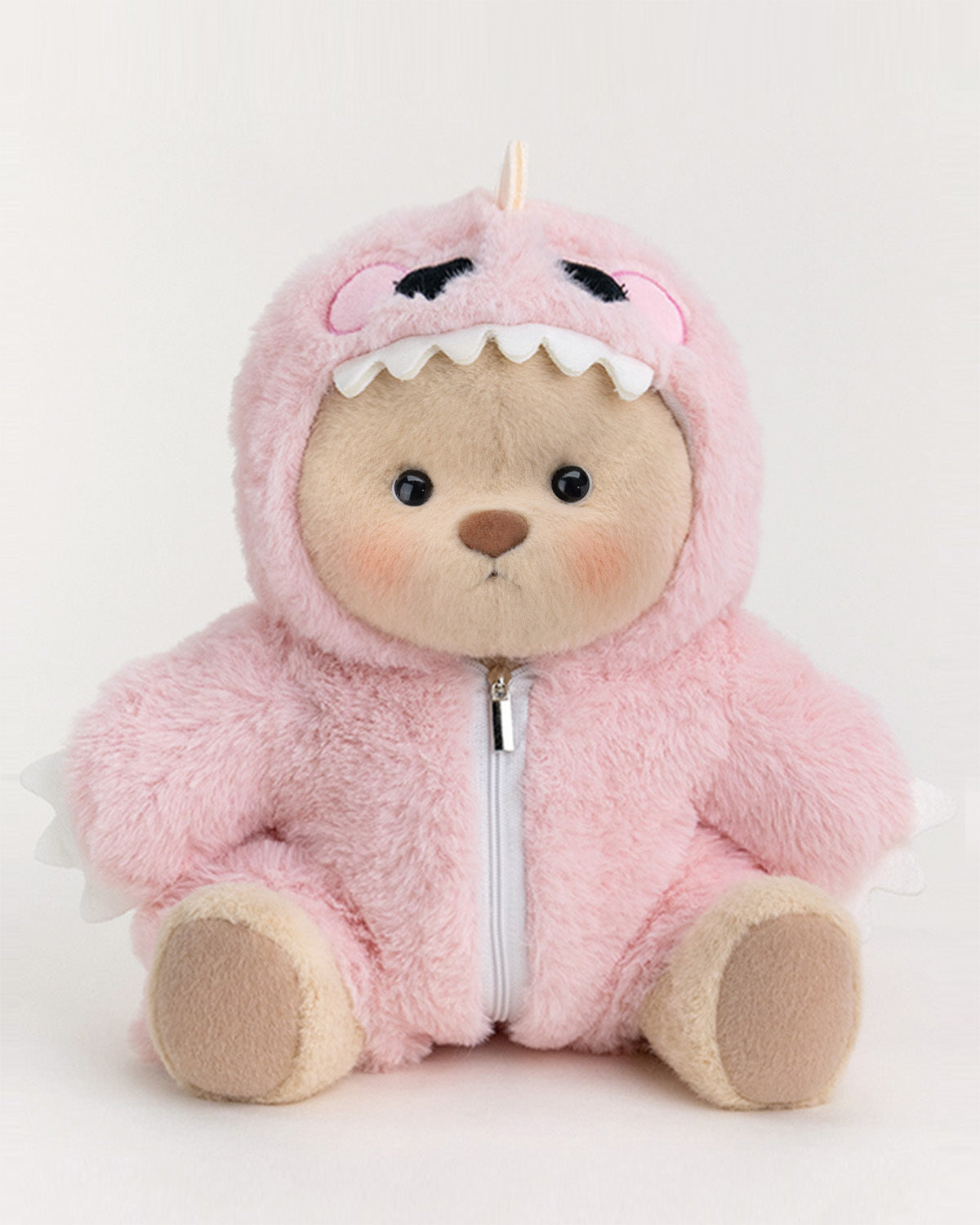 Pembe Tüylü Dino Puffy Kostümü