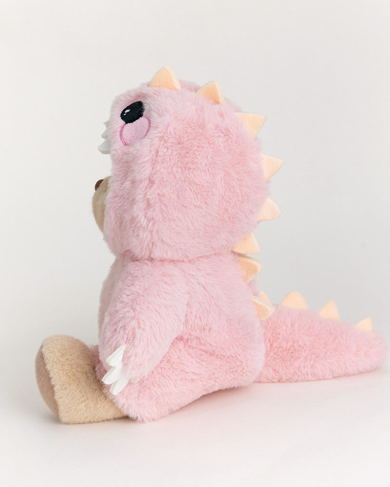 Pembe Tüylü Dino Puffy Kostümü
